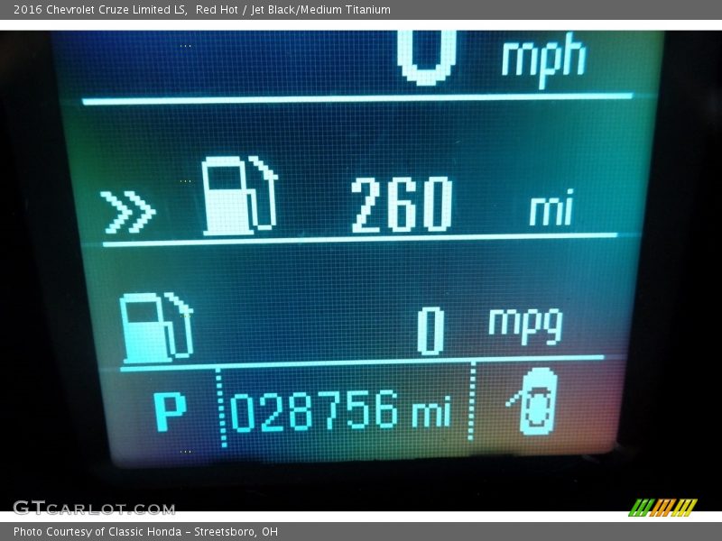 Red Hot / Jet Black/Medium Titanium 2016 Chevrolet Cruze Limited LS