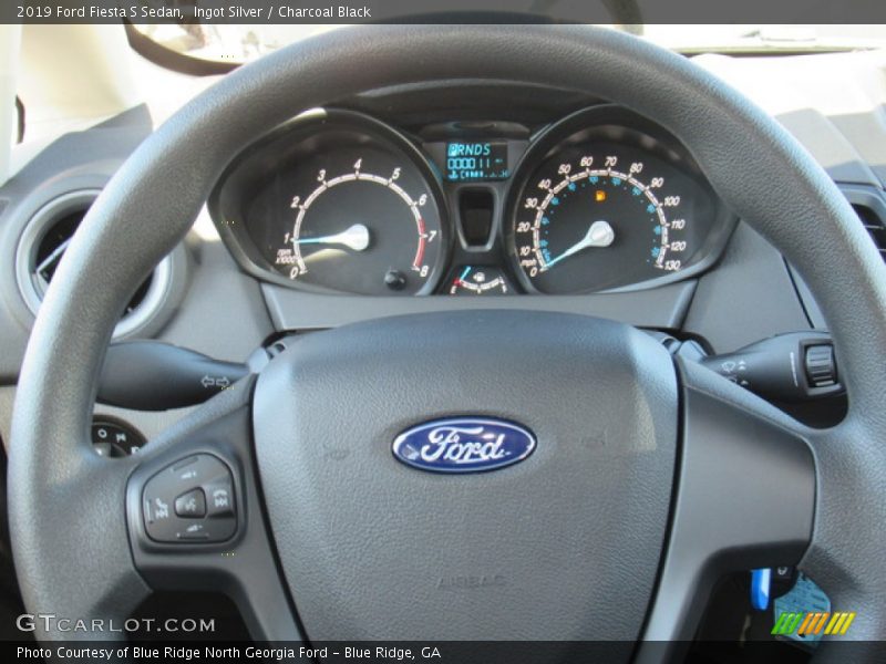 Ingot Silver / Charcoal Black 2019 Ford Fiesta S Sedan