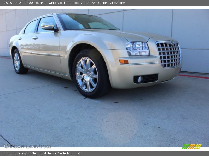 White Gold Pearlcoat / Dark Khaki/Light Graystone 2010 Chrysler 300 Touring