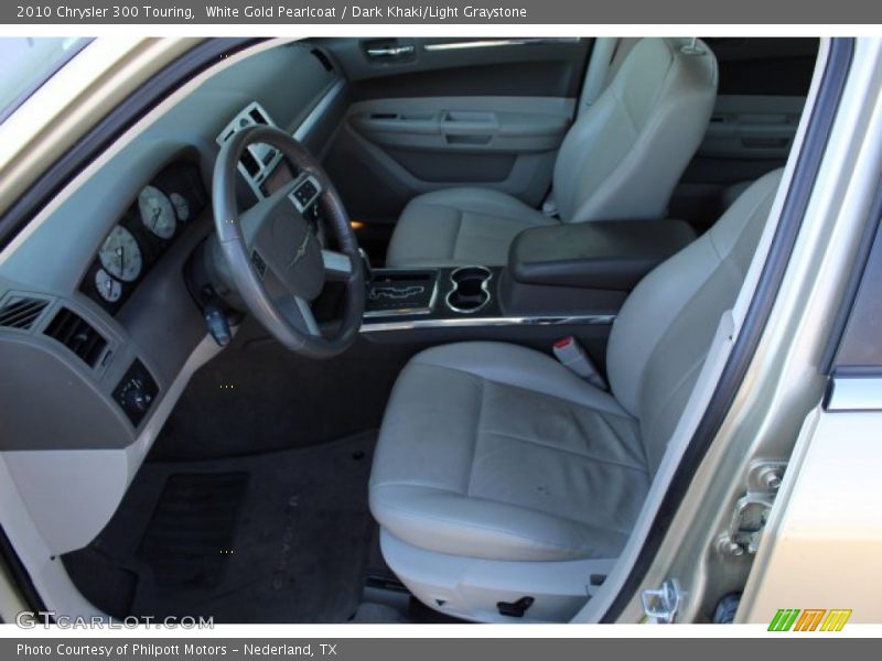 White Gold Pearlcoat / Dark Khaki/Light Graystone 2010 Chrysler 300 Touring