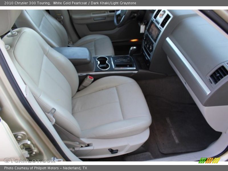 White Gold Pearlcoat / Dark Khaki/Light Graystone 2010 Chrysler 300 Touring