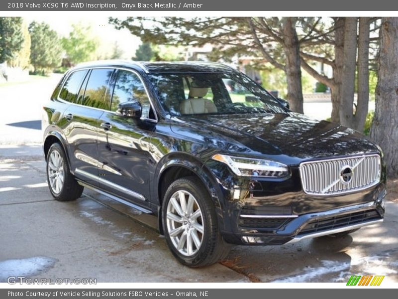 Onyx Black Metallic / Amber 2018 Volvo XC90 T6 AWD Inscription