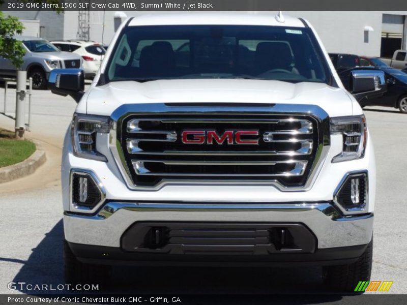 Summit White / Jet Black 2019 GMC Sierra 1500 SLT Crew Cab 4WD