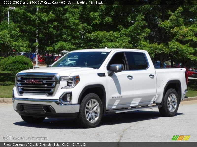 Summit White / Jet Black 2019 GMC Sierra 1500 SLT Crew Cab 4WD