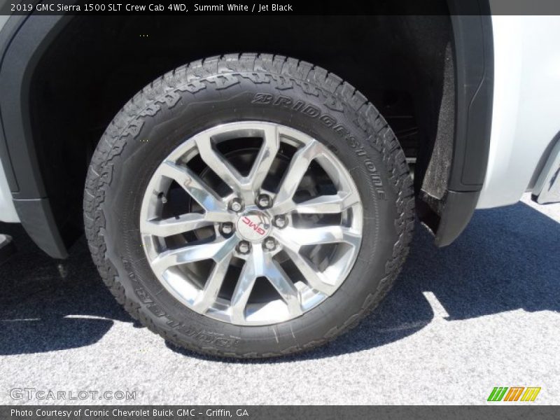 Summit White / Jet Black 2019 GMC Sierra 1500 SLT Crew Cab 4WD