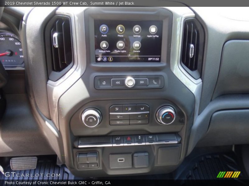 Summit White / Jet Black 2019 Chevrolet Silverado 1500 WT Crew Cab