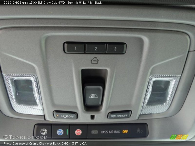 Summit White / Jet Black 2019 GMC Sierra 1500 SLT Crew Cab 4WD