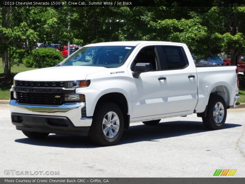 Summit White / Jet Black 2019 Chevrolet Silverado 1500 WT Crew Cab