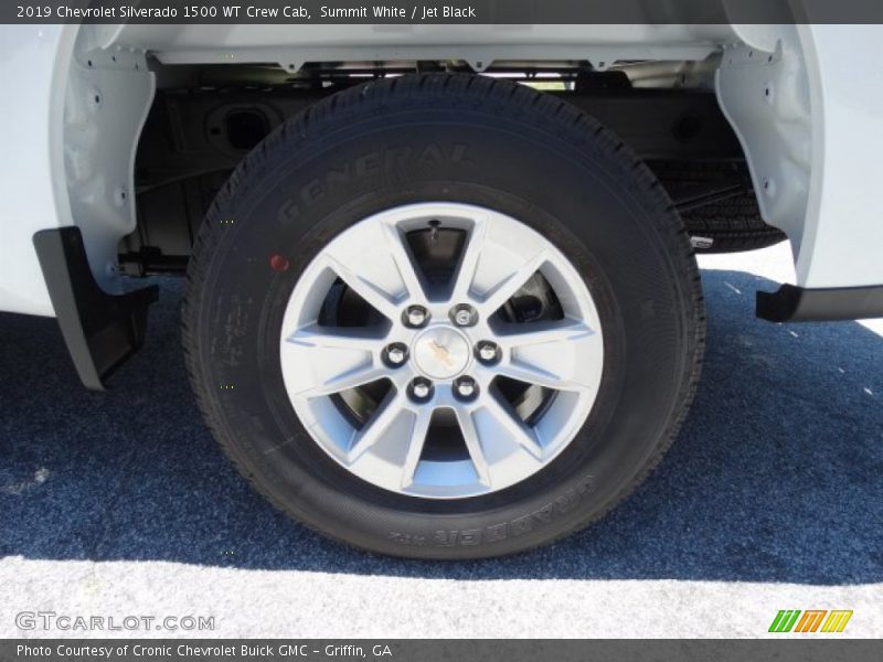 Summit White / Jet Black 2019 Chevrolet Silverado 1500 WT Crew Cab