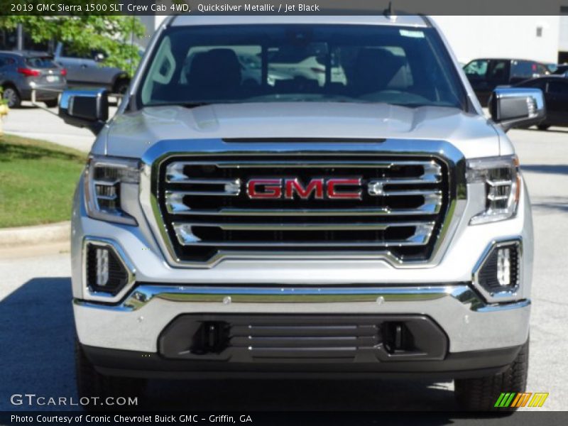 Quicksilver Metallic / Jet Black 2019 GMC Sierra 1500 SLT Crew Cab 4WD