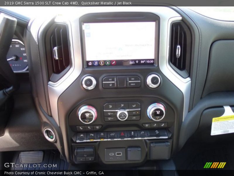 Quicksilver Metallic / Jet Black 2019 GMC Sierra 1500 SLT Crew Cab 4WD