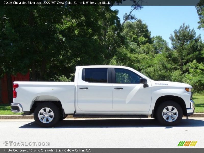 Summit White / Jet Black 2019 Chevrolet Silverado 1500 WT Crew Cab