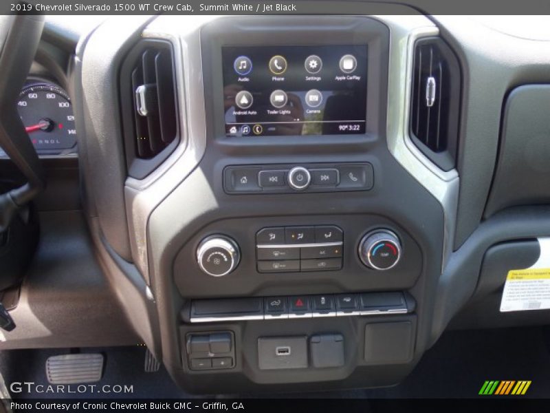Summit White / Jet Black 2019 Chevrolet Silverado 1500 WT Crew Cab