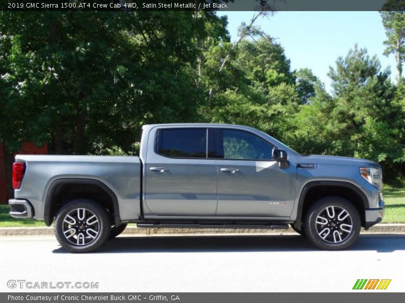 Satin Steel Metallic / Jet Black 2019 GMC Sierra 1500 AT4 Crew Cab 4WD