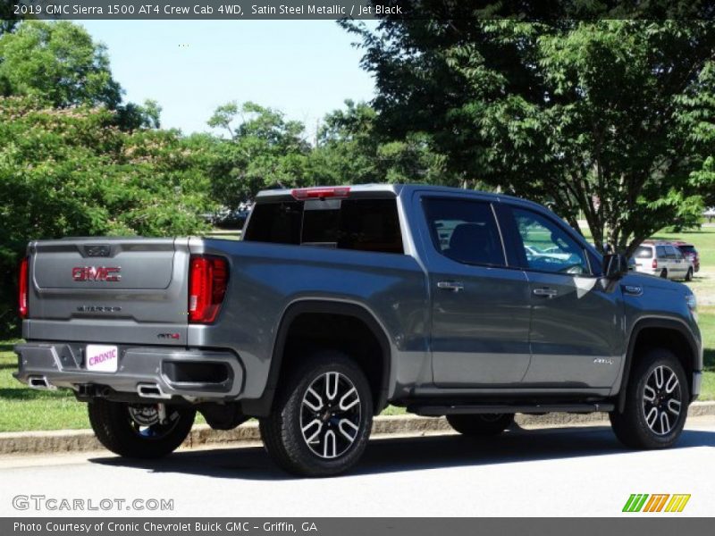 Satin Steel Metallic / Jet Black 2019 GMC Sierra 1500 AT4 Crew Cab 4WD