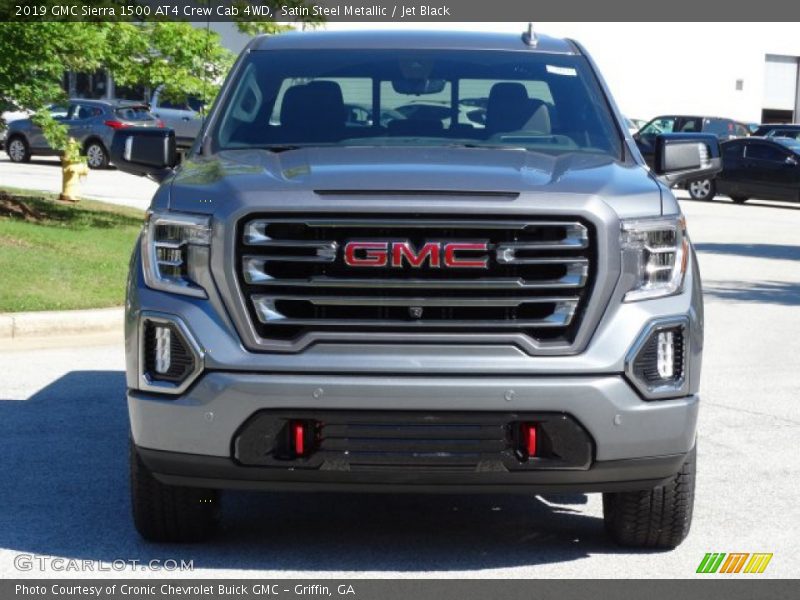 Satin Steel Metallic / Jet Black 2019 GMC Sierra 1500 AT4 Crew Cab 4WD
