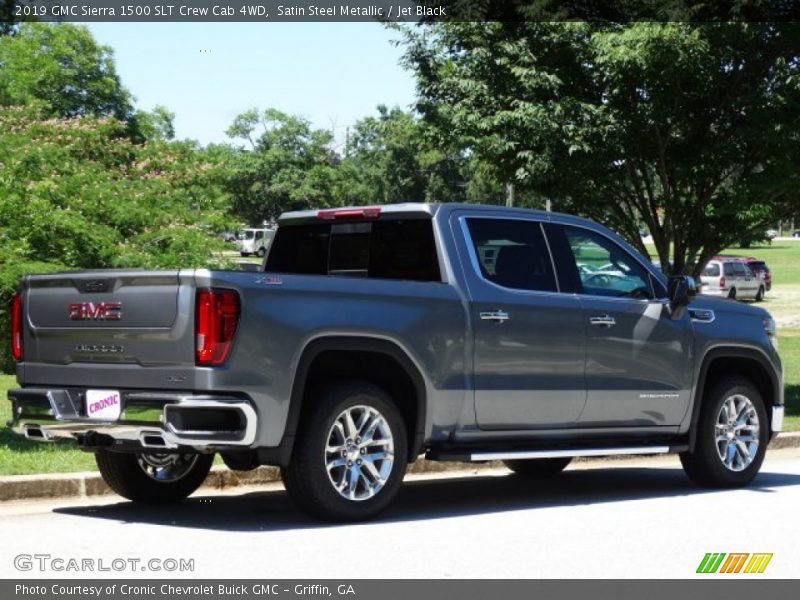 Satin Steel Metallic / Jet Black 2019 GMC Sierra 1500 SLT Crew Cab 4WD