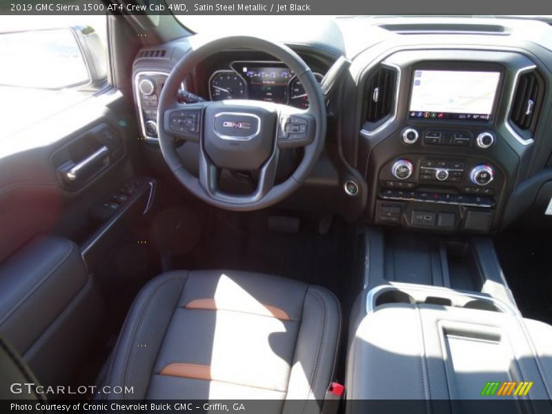 Satin Steel Metallic / Jet Black 2019 GMC Sierra 1500 AT4 Crew Cab 4WD