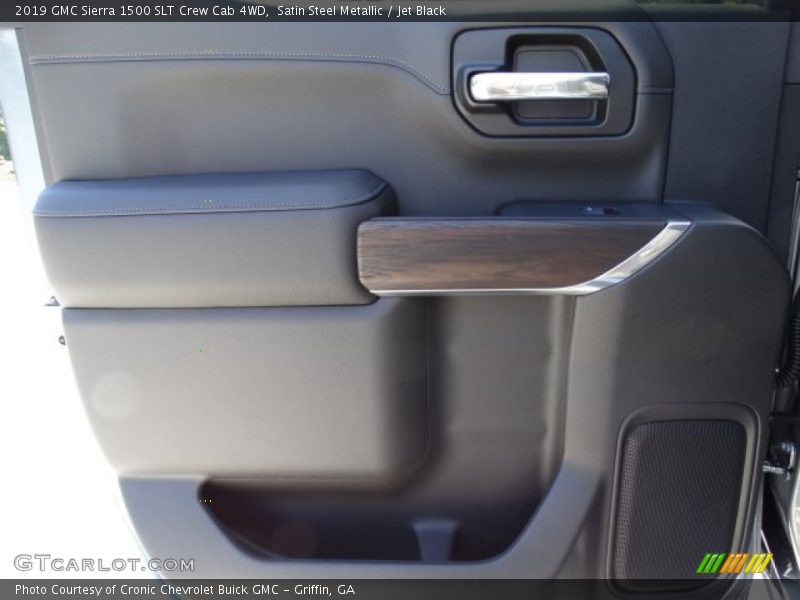 Satin Steel Metallic / Jet Black 2019 GMC Sierra 1500 SLT Crew Cab 4WD