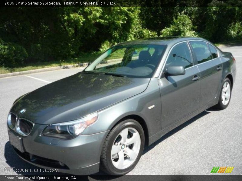 Titanium Grey Metallic / Black 2006 BMW 5 Series 525i Sedan