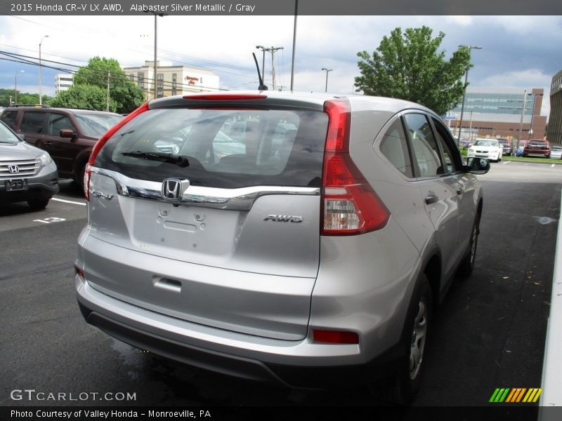Alabaster Silver Metallic / Gray 2015 Honda CR-V LX AWD