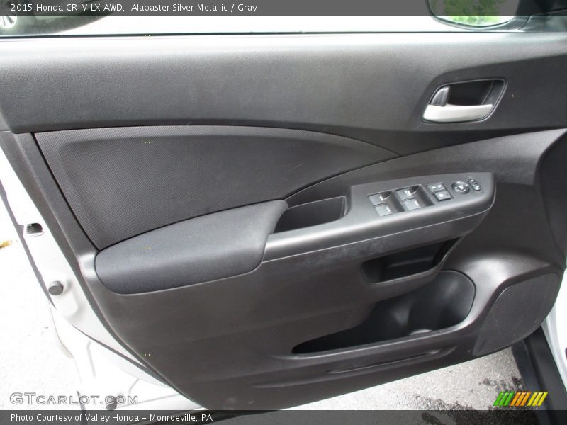 Alabaster Silver Metallic / Gray 2015 Honda CR-V LX AWD