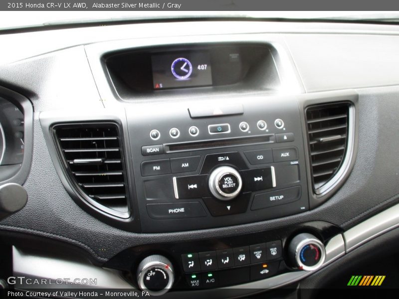 Alabaster Silver Metallic / Gray 2015 Honda CR-V LX AWD