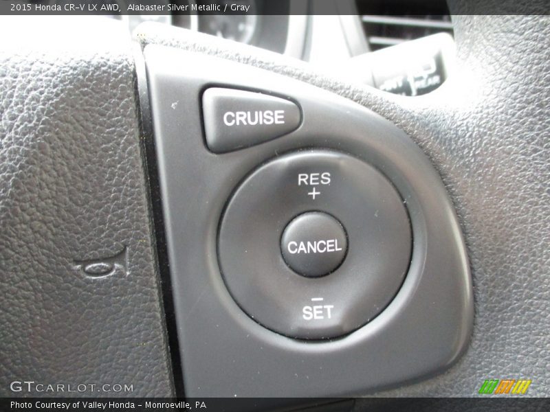 Alabaster Silver Metallic / Gray 2015 Honda CR-V LX AWD