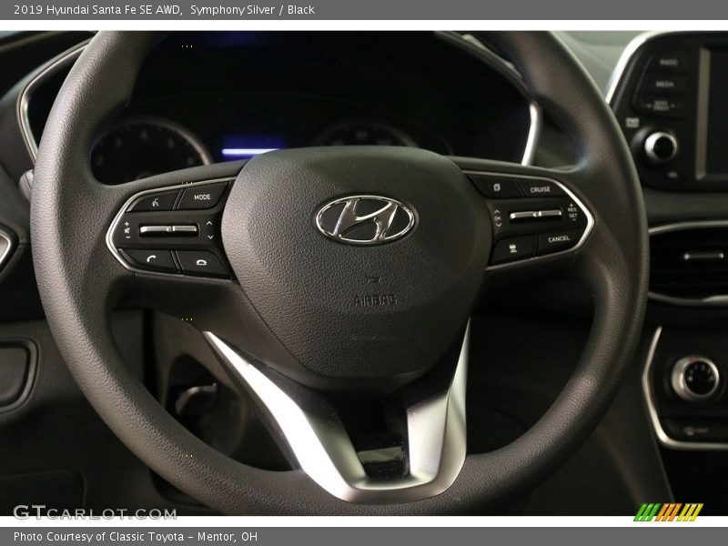 Symphony Silver / Black 2019 Hyundai Santa Fe SE AWD