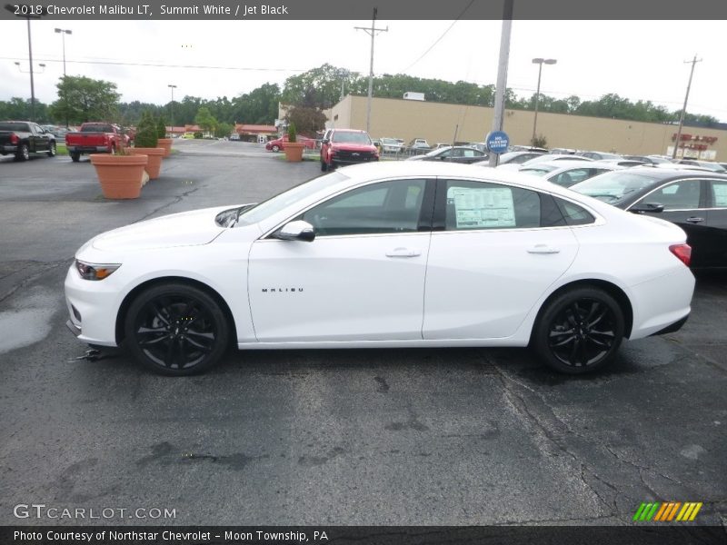 Summit White / Jet Black 2018 Chevrolet Malibu LT