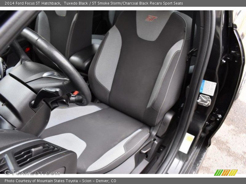 Tuxedo Black / ST Smoke Storm/Charcoal Black Recaro Sport Seats 2014 Ford Focus ST Hatchback