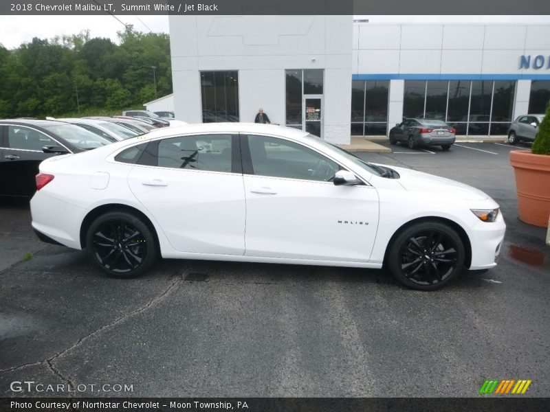 Summit White / Jet Black 2018 Chevrolet Malibu LT