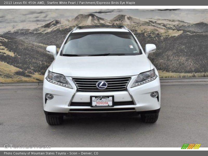 Starfire White Pearl / Parchment/Espresso Birds Eye Maple 2013 Lexus RX 450h AWD