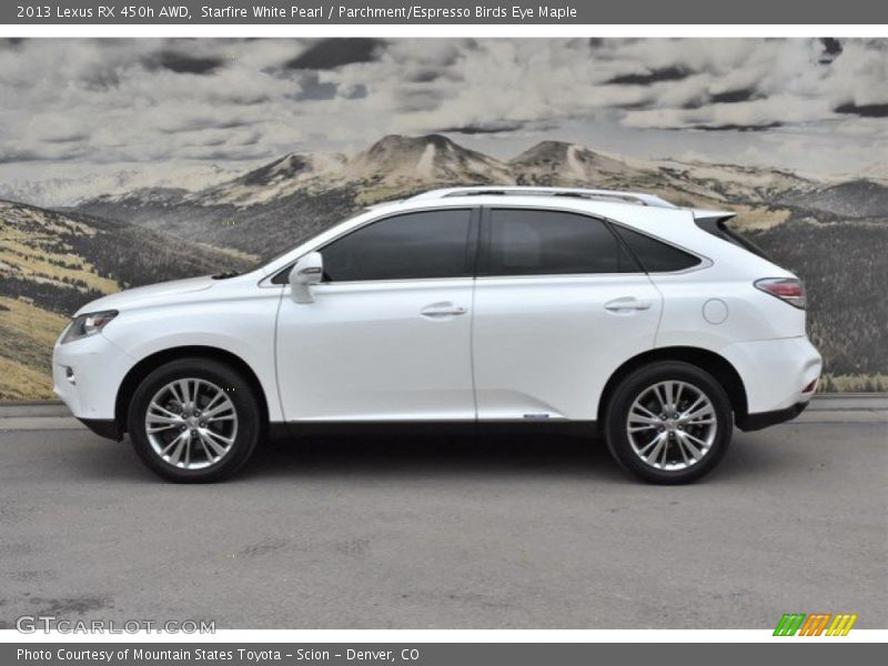 Starfire White Pearl / Parchment/Espresso Birds Eye Maple 2013 Lexus RX 450h AWD