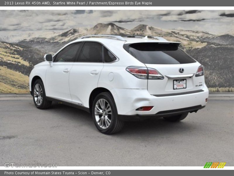 Starfire White Pearl / Parchment/Espresso Birds Eye Maple 2013 Lexus RX 450h AWD