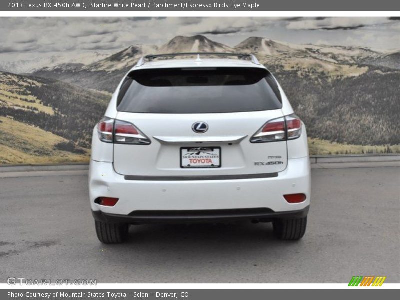 Starfire White Pearl / Parchment/Espresso Birds Eye Maple 2013 Lexus RX 450h AWD