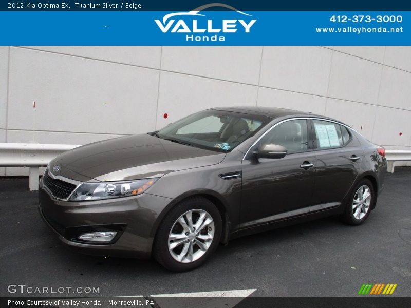 Titanium Silver / Beige 2012 Kia Optima EX