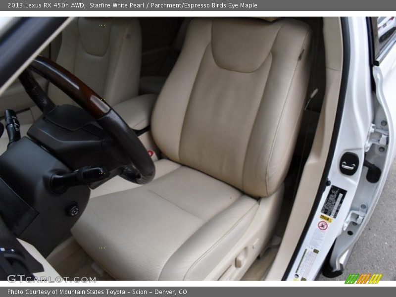 Starfire White Pearl / Parchment/Espresso Birds Eye Maple 2013 Lexus RX 450h AWD