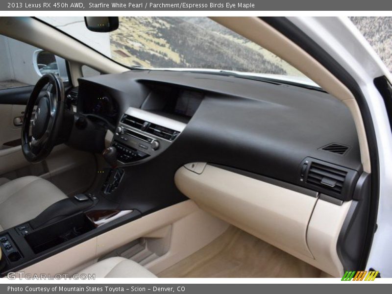 Starfire White Pearl / Parchment/Espresso Birds Eye Maple 2013 Lexus RX 450h AWD