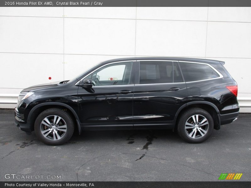 Crystal Black Pearl / Gray 2016 Honda Pilot EX AWD