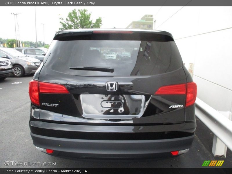 Crystal Black Pearl / Gray 2016 Honda Pilot EX AWD