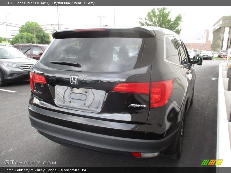 Crystal Black Pearl / Gray 2016 Honda Pilot EX AWD