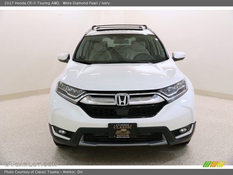 White Diamond Pearl / Ivory 2017 Honda CR-V Touring AWD
