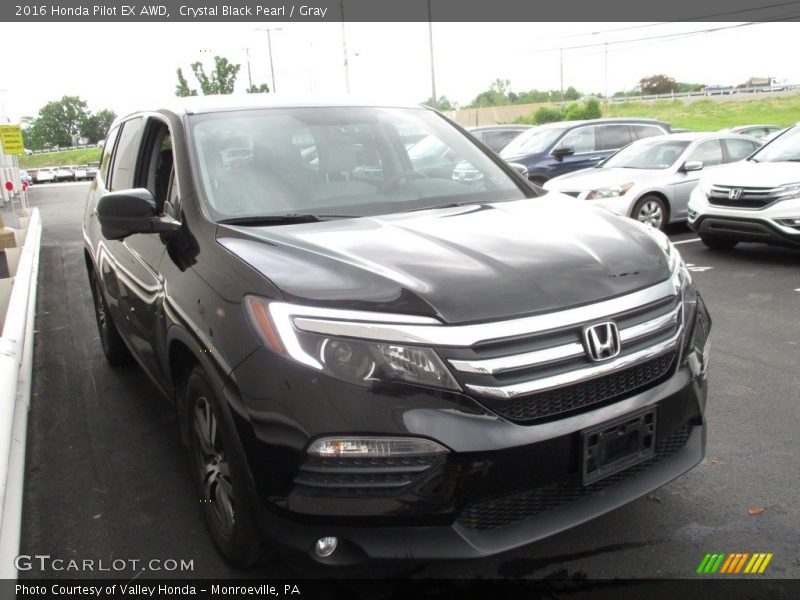Crystal Black Pearl / Gray 2016 Honda Pilot EX AWD