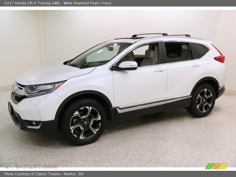 White Diamond Pearl / Ivory 2017 Honda CR-V Touring AWD