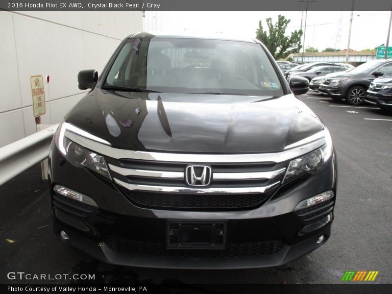 Crystal Black Pearl / Gray 2016 Honda Pilot EX AWD