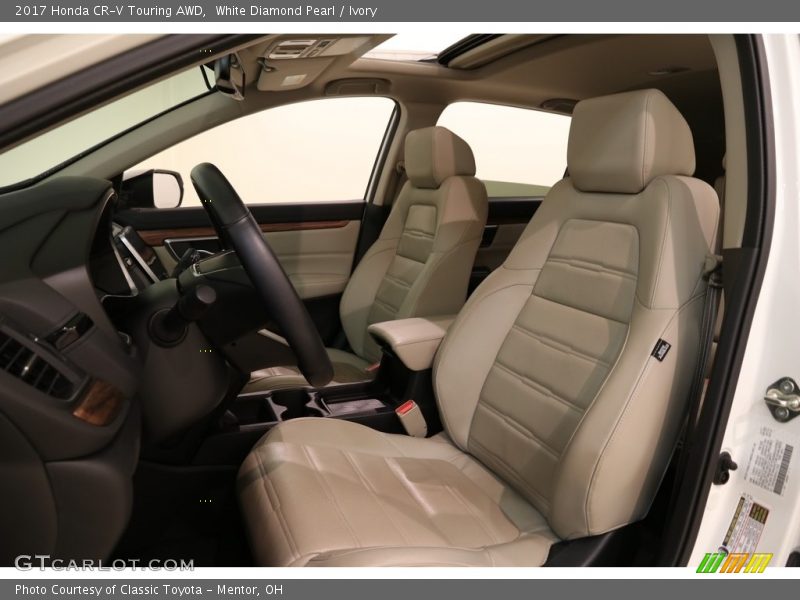White Diamond Pearl / Ivory 2017 Honda CR-V Touring AWD