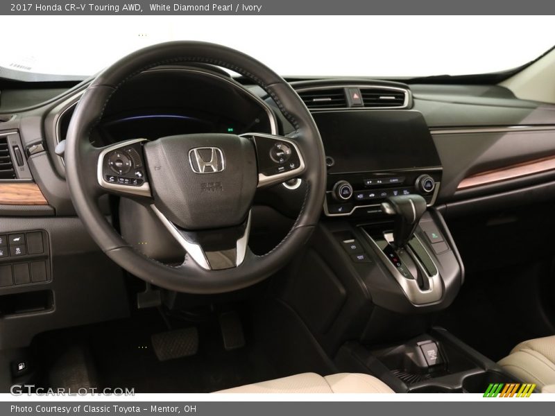 White Diamond Pearl / Ivory 2017 Honda CR-V Touring AWD