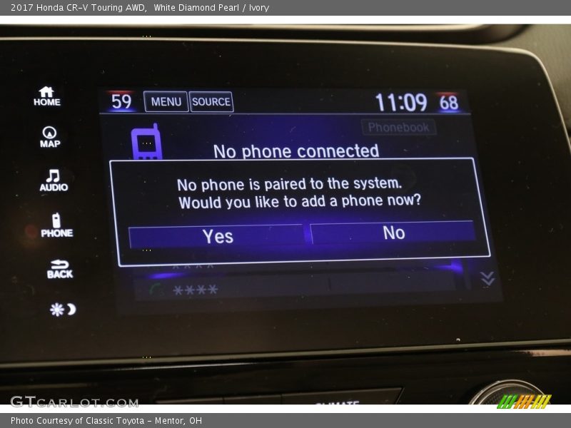 White Diamond Pearl / Ivory 2017 Honda CR-V Touring AWD