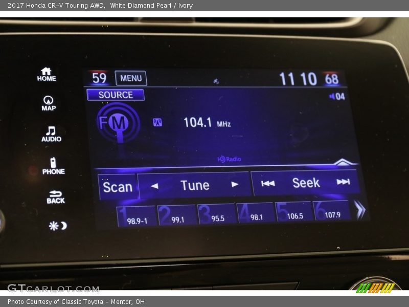 White Diamond Pearl / Ivory 2017 Honda CR-V Touring AWD